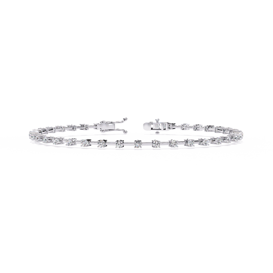 Vintage Round Cut High Quality Diamond Antique Stackable Handmade Sparkling Tennis Bracelet Gift For Women's