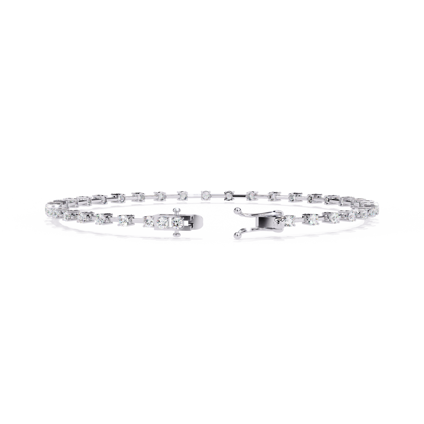 Vintage Round Cut High Quality Diamond Antique Stackable Handmade Sparkling Tennis Bracelet Gift For Women's