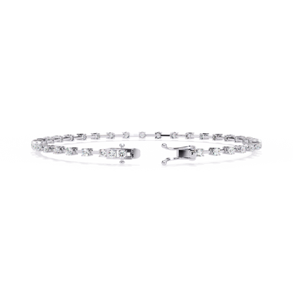 Vintage Round Cut High Quality Diamond Antique Stackable Handmade Sparkling Tennis Bracelet Gift For Women's