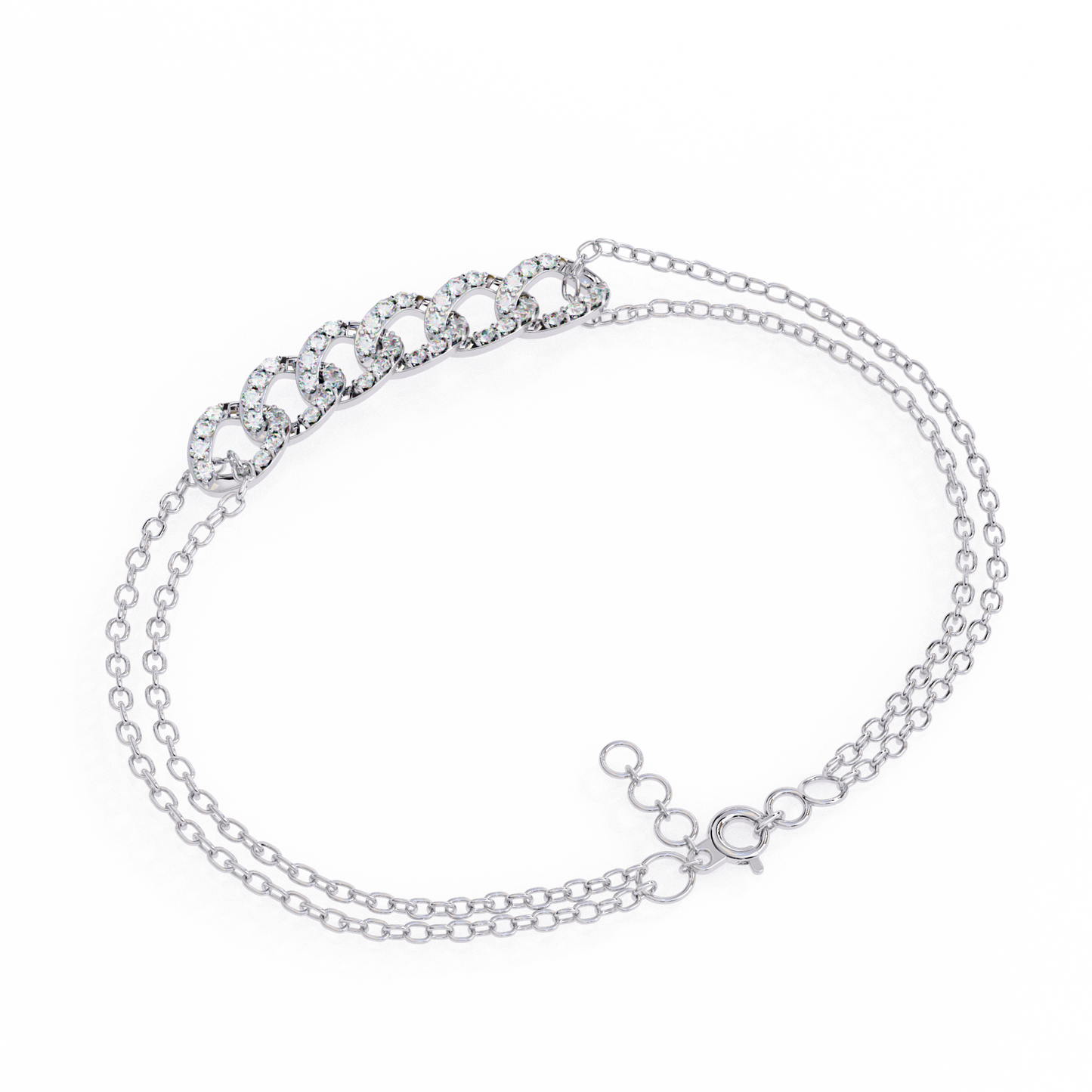 Vintage Round Cut Lab Grown Diamond Delicate Cluster Unique Charm Party Wear Bracelet For Gift