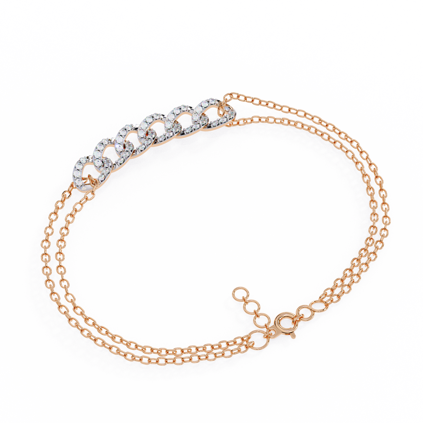 Vintage Round Cut Lab Grown Diamond Delicate Cluster Unique Charm Party Wear Bracelet For Gift