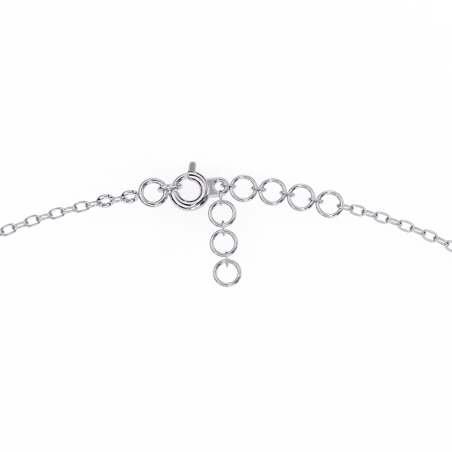 Round Cut Top Grade Diamond Circle Shape Prong Set Handmade Sparkling Dainty Charm Bracelet
