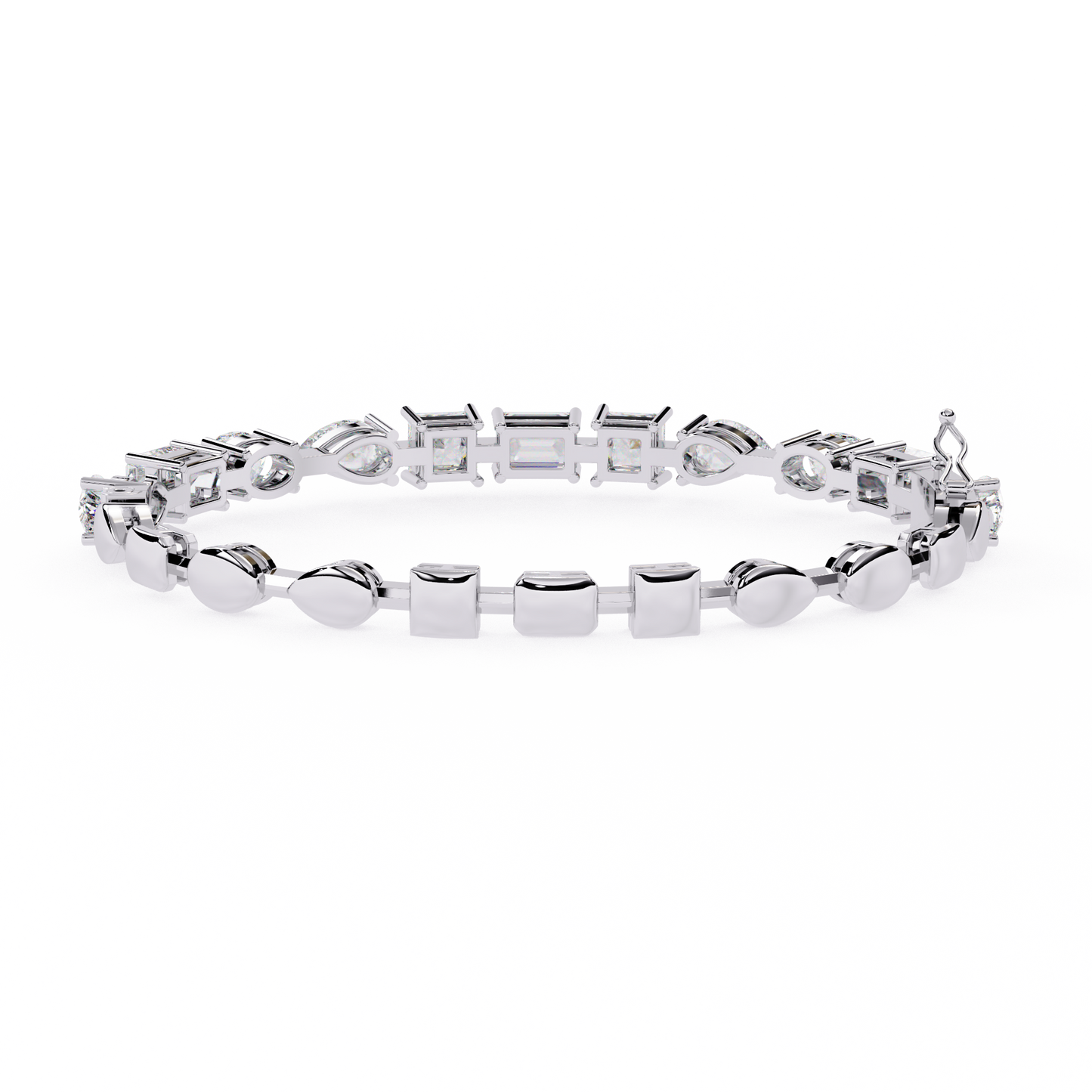 13.84Ct Multi Shape Diamond Minimalist Antique Vintage Inspired Handcrafted Stunning Tennis Bracelet For Her