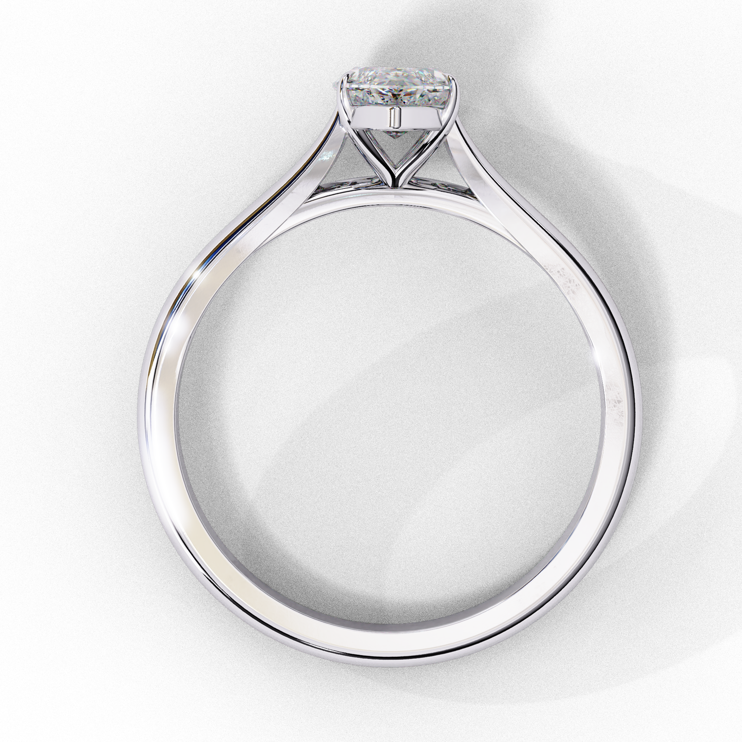 1 Stone Marquise Cut Lab Grown Diamond And Three Option Metal 10k,14k,18k Solitaire Cluster Daily Wear Diamond Ring