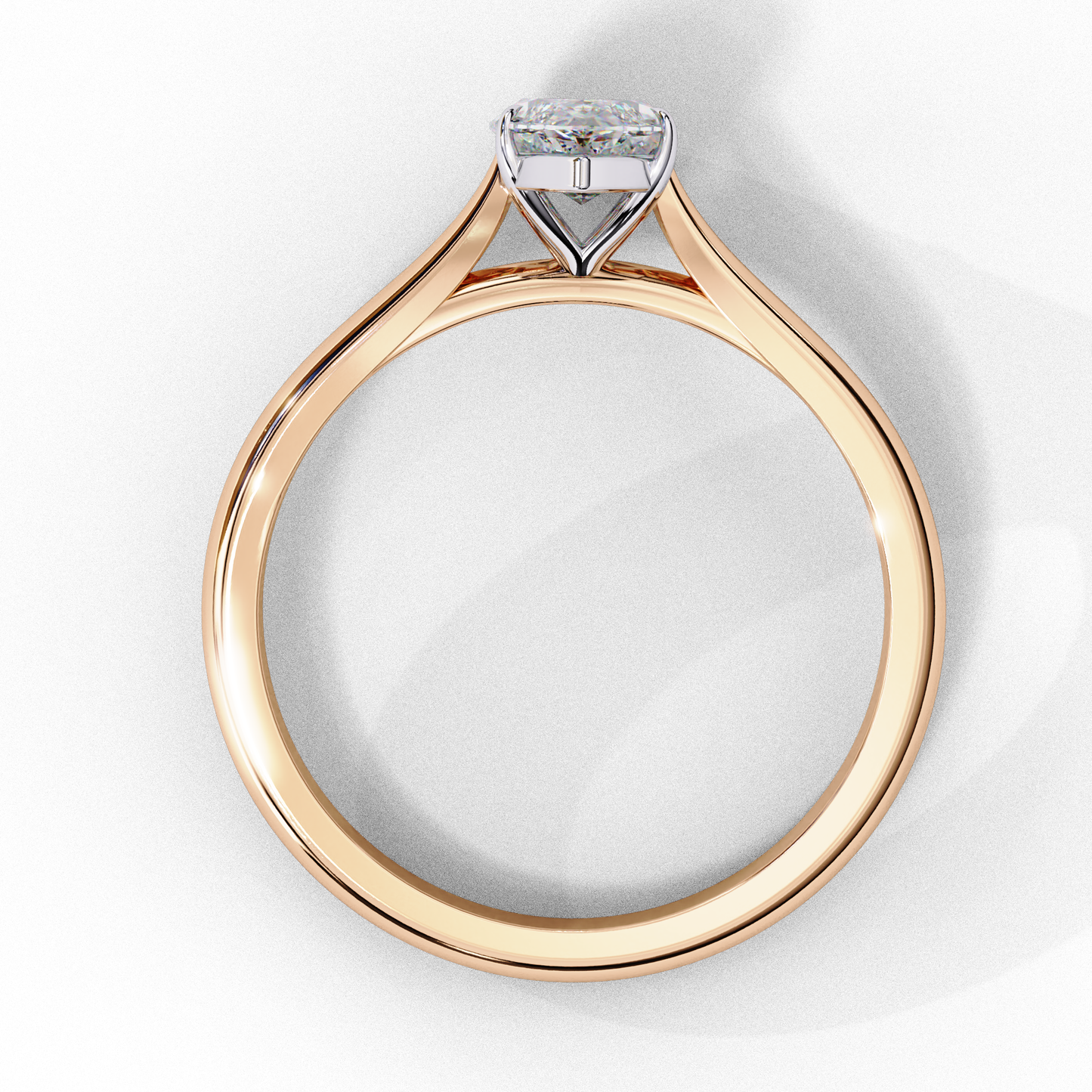1 Stone Marquise Cut Lab Grown Diamond And Three Option Metal 10k,14k,18k Solitaire Cluster Daily Wear Diamond Ring