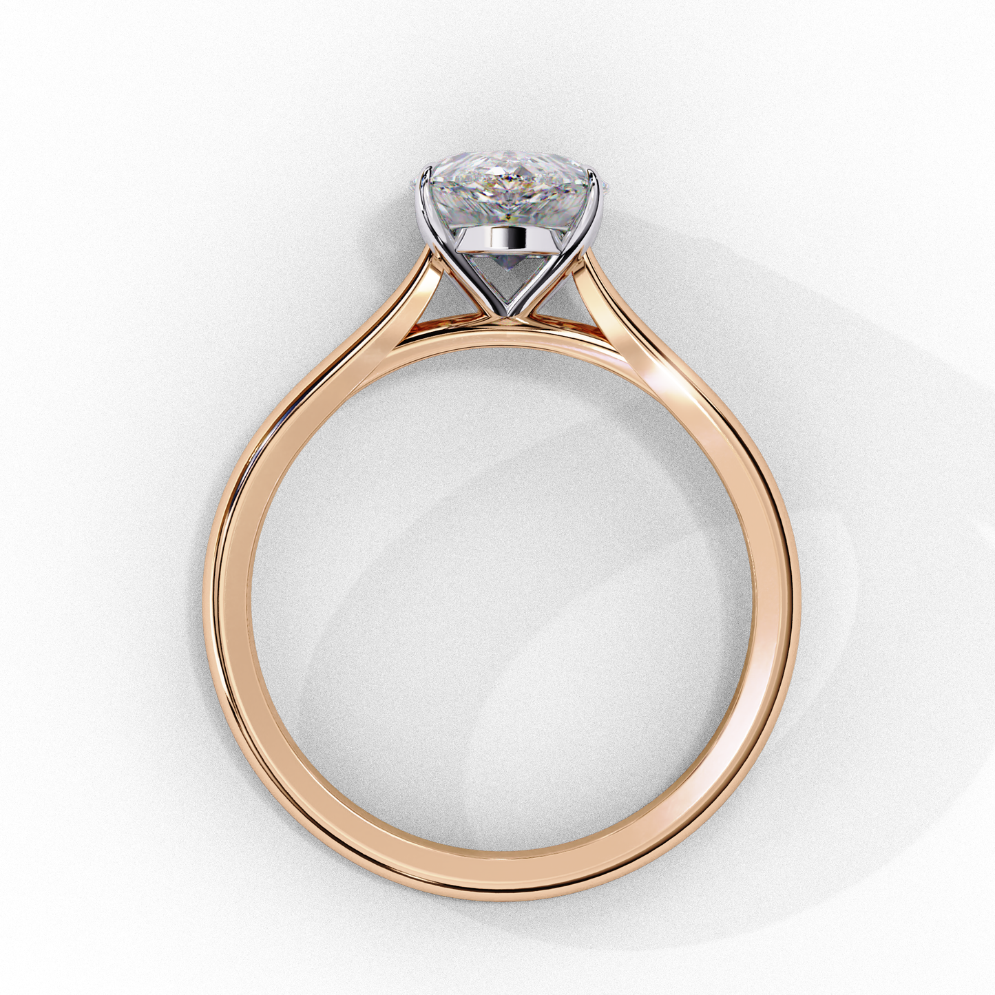 Pear Shaped Diamond Ring As Best Alternative Ring Lab Grown Diamond And 18k Metal Gift For Her