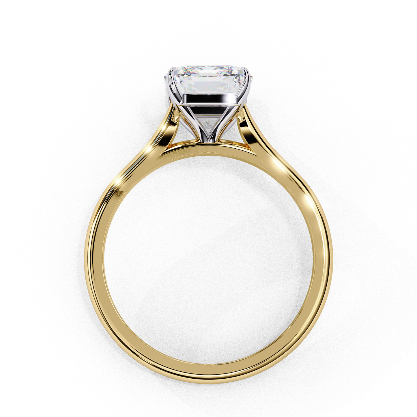 Emerald Cut 2.56 Ct Lab Grown Diamonds 18k Best Metal Choice In This Diamond Classic Look Ring For Her