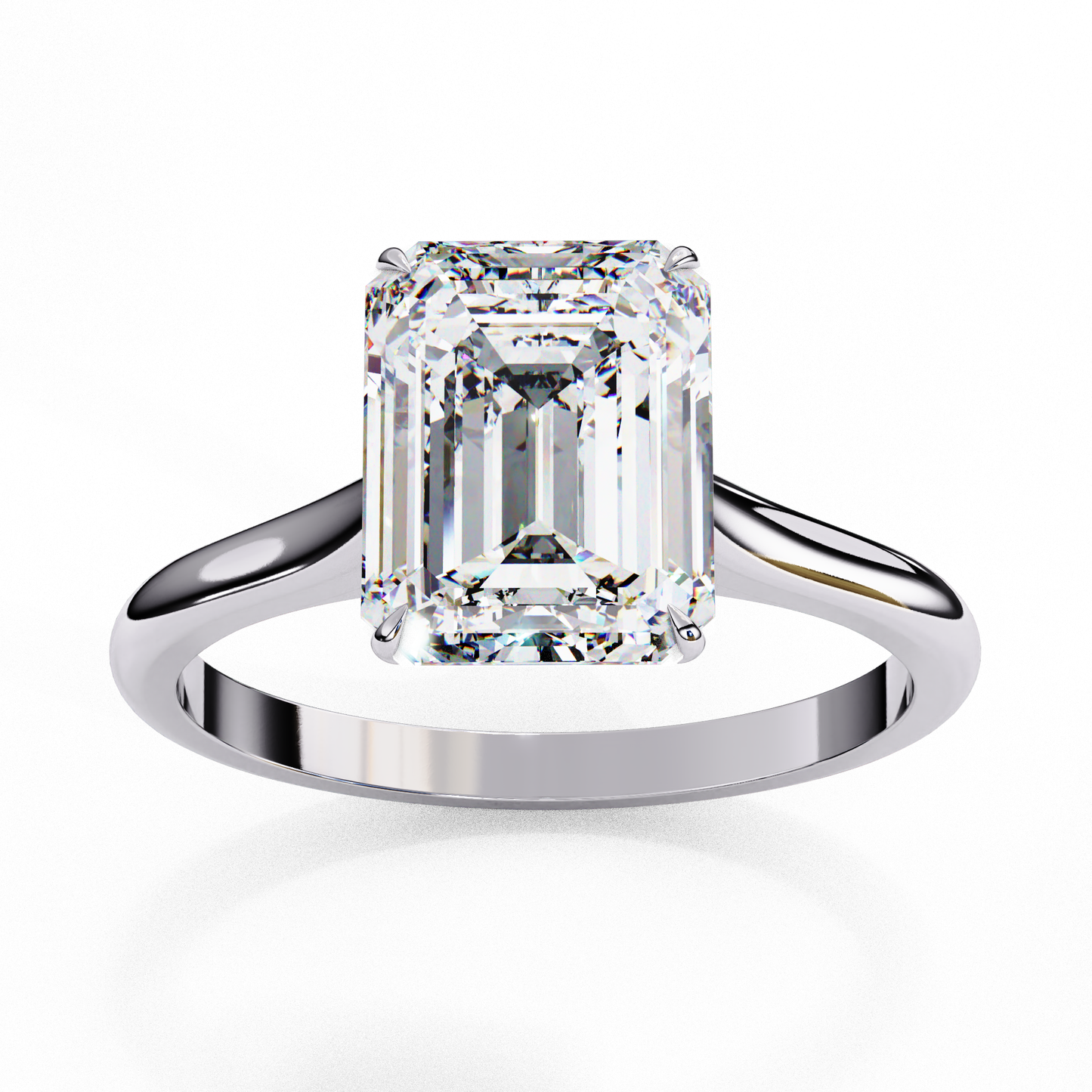 Emerald Cut 2.56 Ct Lab Grown Diamonds 18k Best Metal Choice In This Diamond Classic Look Ring For Her