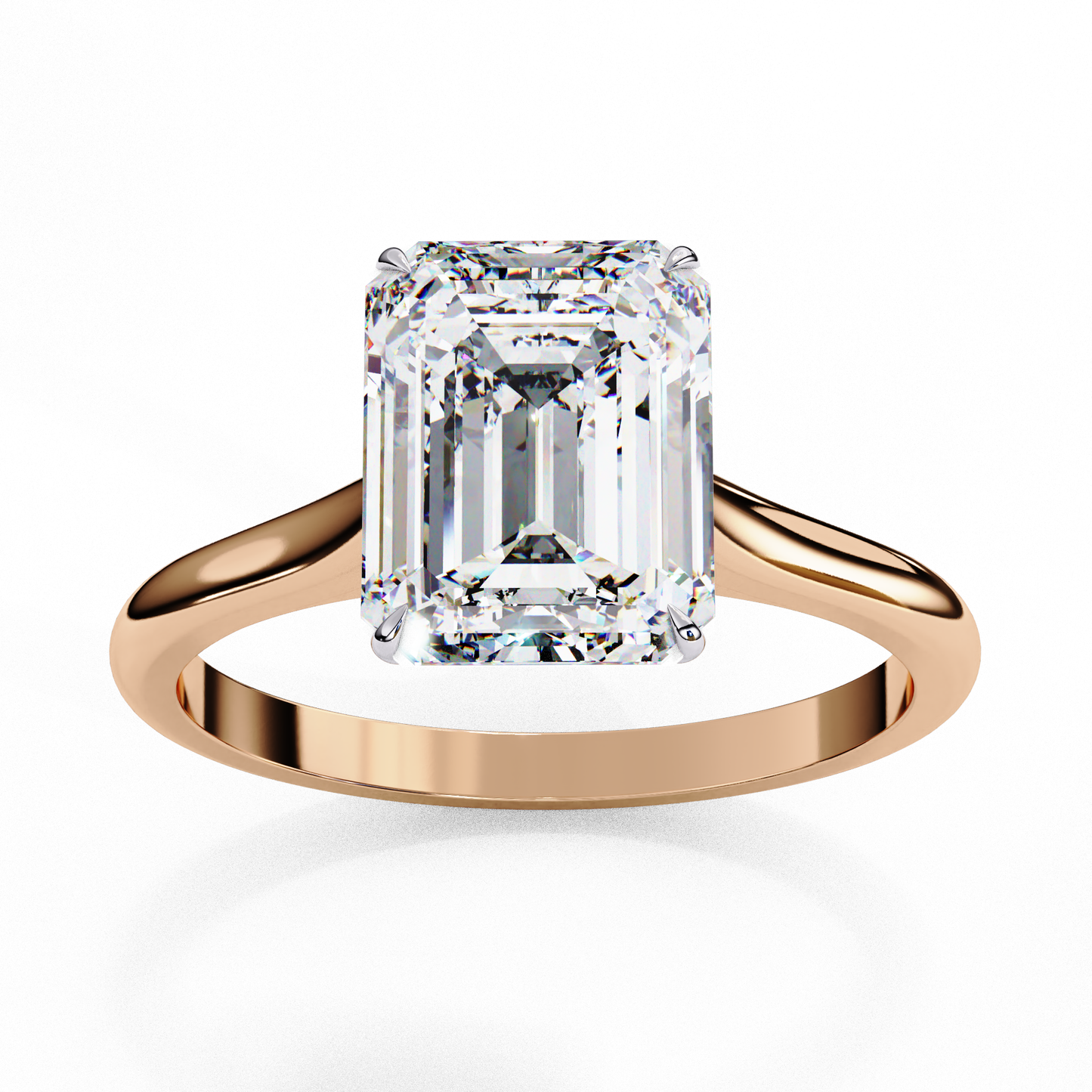 Emerald Cut 2.56 Ct Lab Grown Diamonds 18k Best Metal Choice In This Diamond Classic Look Ring For Her
