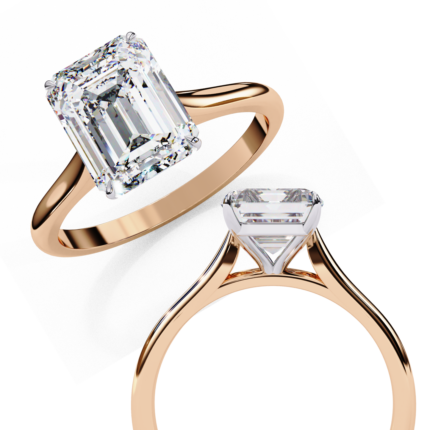 Emerald Cut 2.56 Ct Lab Grown Diamonds 18k Best Metal Choice In This Diamond Classic Look Ring For Her