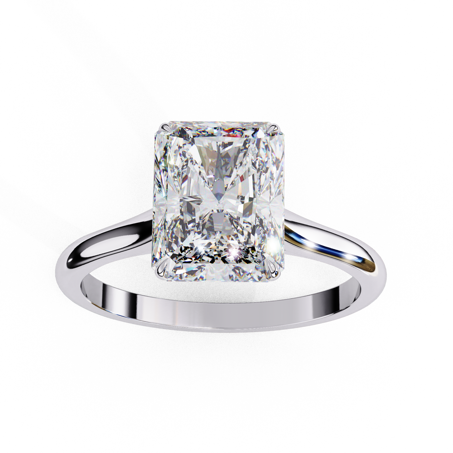 Radiant Cut Solitaire Diamond Ring for Women