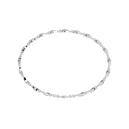 14k Yellow Gold 1.05Ct Round Cut White Colorless Lab Grown Diamond Prong Set Bridesmaid Line Dainty Bracelet For Her