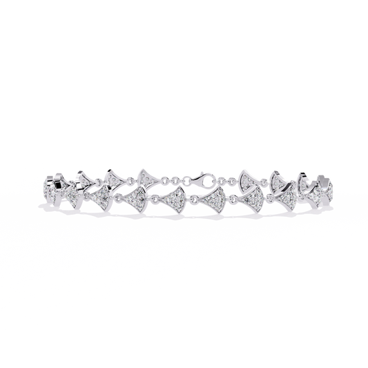 14k Yellow Gold 1.05Ct Round Cut White Colorless Lab Grown Diamond Prong Set Bridesmaid Line Dainty Bracelet For Her