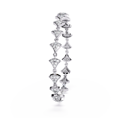 14k Yellow Gold 1.05Ct Round Cut White Colorless Lab Grown Diamond Prong Set Bridesmaid Line Dainty Bracelet For Her