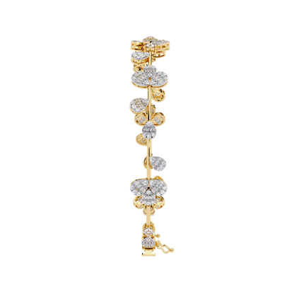 2.36Ct Baguette And Round Cut Diamond Elegant Minimalist Custom Stacking Tennis Party Wear Bracelet