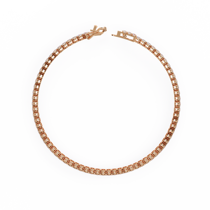 3.89Ct Round Cut Lab Grown & Natural Diamond Classic Minimalist Stackable Dainty Party Wear Tennis Bracelet for Gift