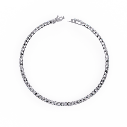 3.89Ct Round Cut Lab Grown & Natural Diamond Classic Minimalist Stackable Dainty Party Wear Tennis Bracelet for Gift