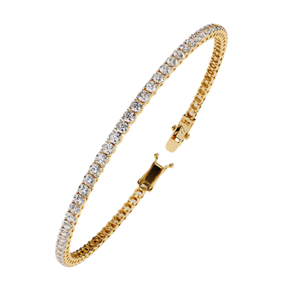 3.89Ct Round Cut Lab Grown & Natural Diamond Classic Minimalist Stackable Dainty Party Wear Tennis Bracelet for Gift