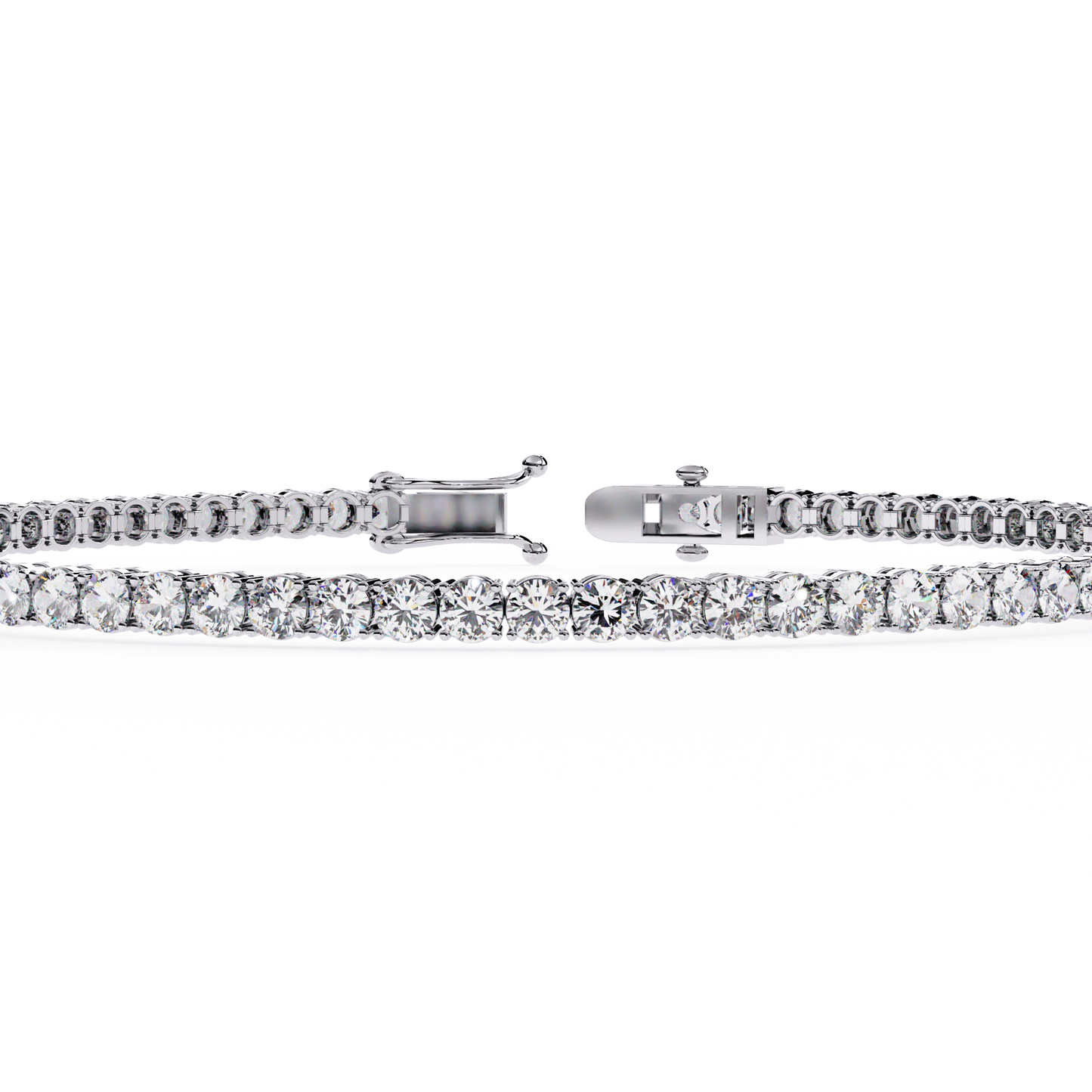 3.89Ct Round Cut Lab Grown & Natural Diamond Classic Minimalist Stackable Dainty Party Wear Tennis Bracelet for Gift