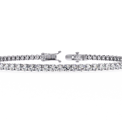 3.89Ct Round Cut Lab Grown & Natural Diamond Classic Minimalist Stackable Dainty Party Wear Tennis Bracelet for Gift