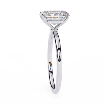 Lab Grown Emerald Cut Diamond Solitaire Engagement Ring