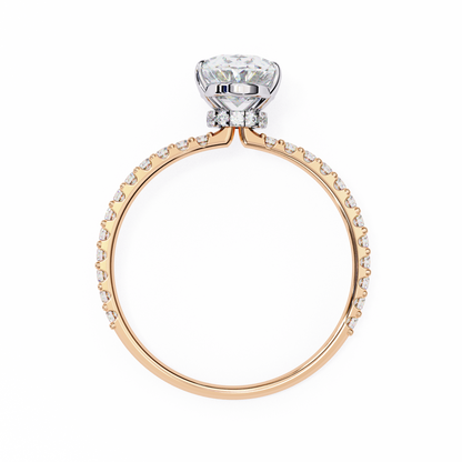 Oval Cut Lab Diamond Solitaire Accent Ring