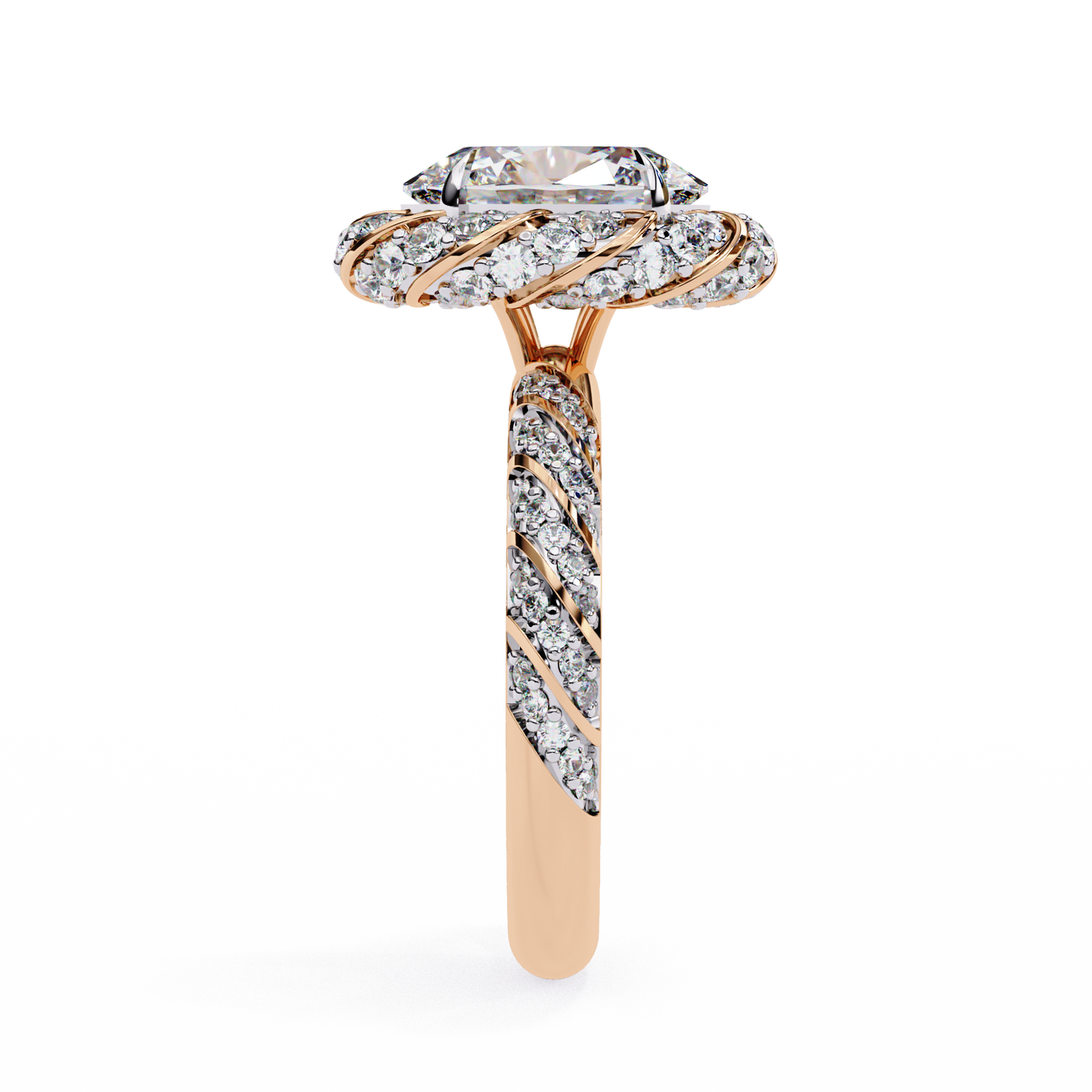 Delicate Oval Lab Diamond Halo Women’s Ring