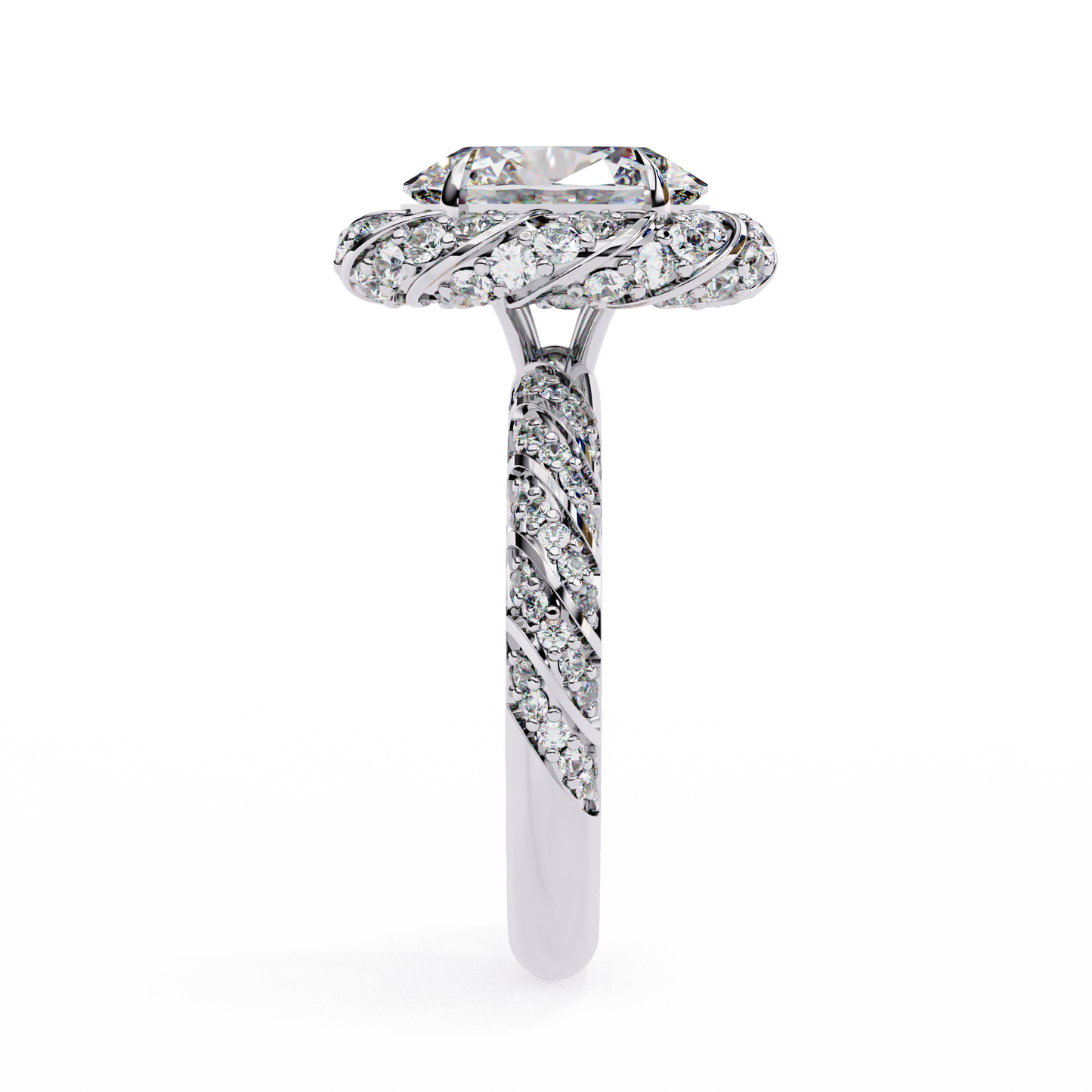 Delicate Oval Lab Diamond Halo Women’s Ring