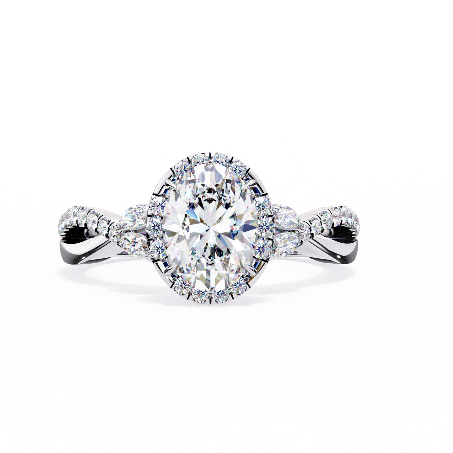 Lab grown Oval cut Diamond Vintage Ring