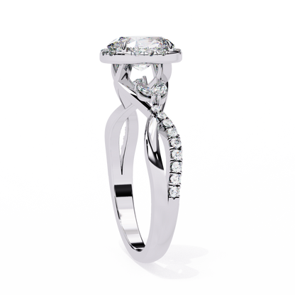 Lab grown Oval cut Diamond Vintage Ring