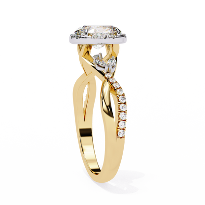 Lab grown Oval cut Diamond Vintage Ring