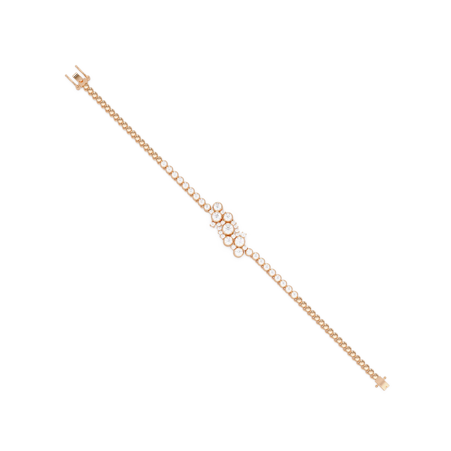 Cluster Lab Grown Diamond Tennis Style Bracelet - HIGHCARAT DIAMONDS