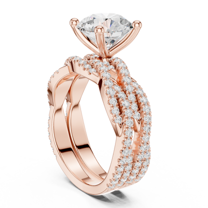 3.23 Carat Round Cut Diamond Ring Minimalist Round Accented Side Stones Ring For you In Every Occasion