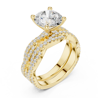 3.23 Carat Round Cut Diamond Ring Minimalist Round Accented Side Stones Ring For you In Every Occasion