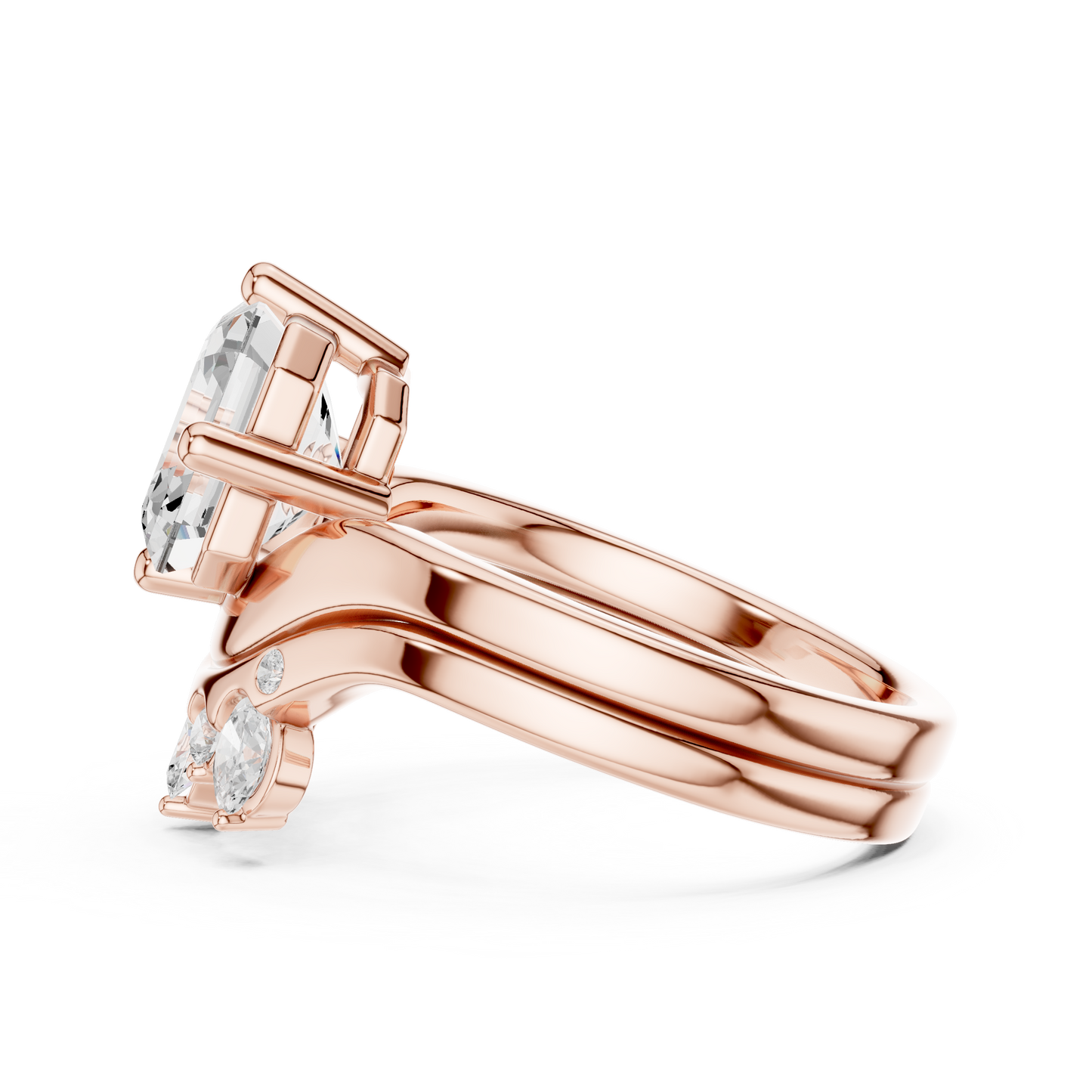 3.47 Ct Round, Oval, And Ascher Cut lab Grown Dainty Diamond Ring For Women Wedding Wear