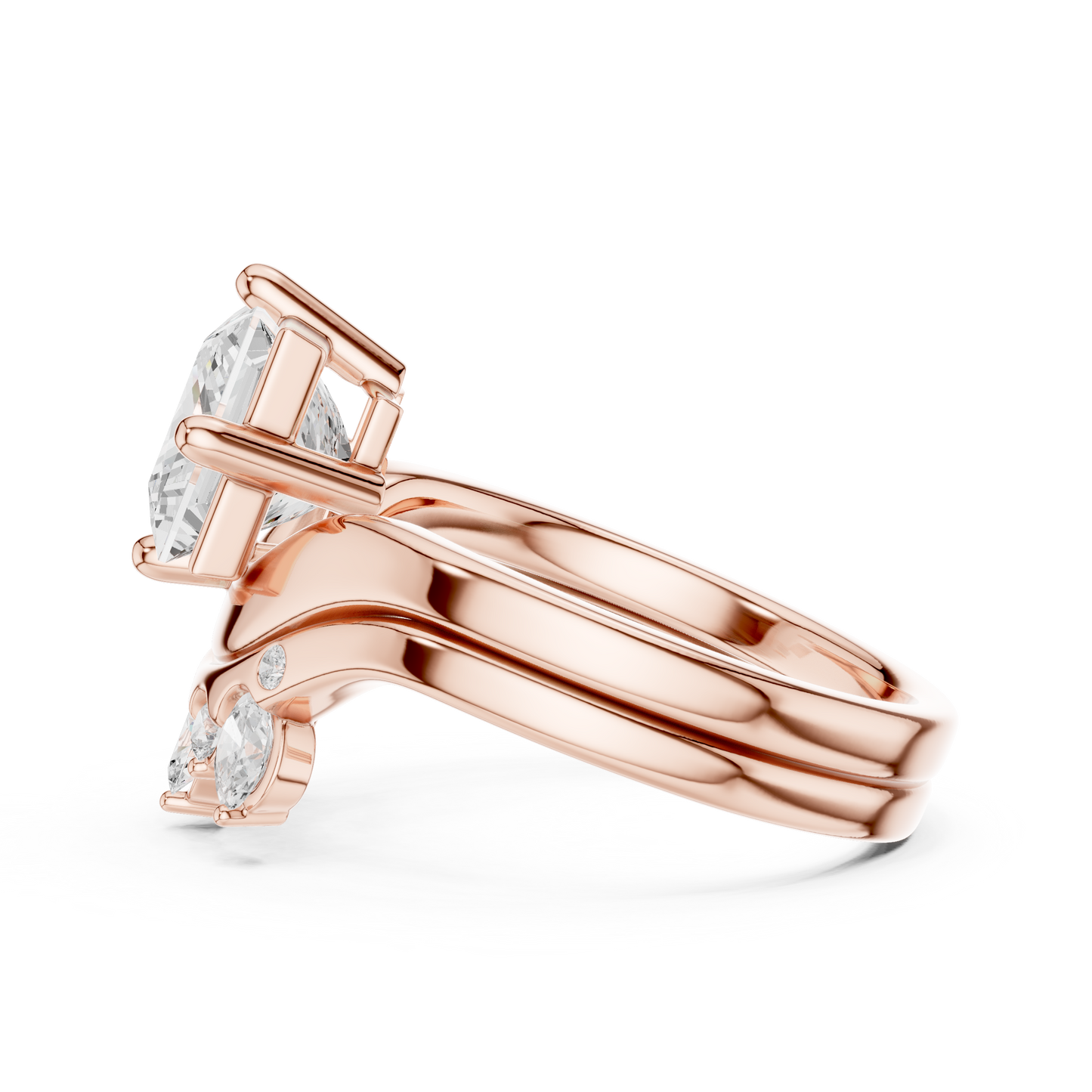 8 Stone Princess, Oval & Round Diamond Unique Style Vintage Stunning New Diamond Ring For Bridal