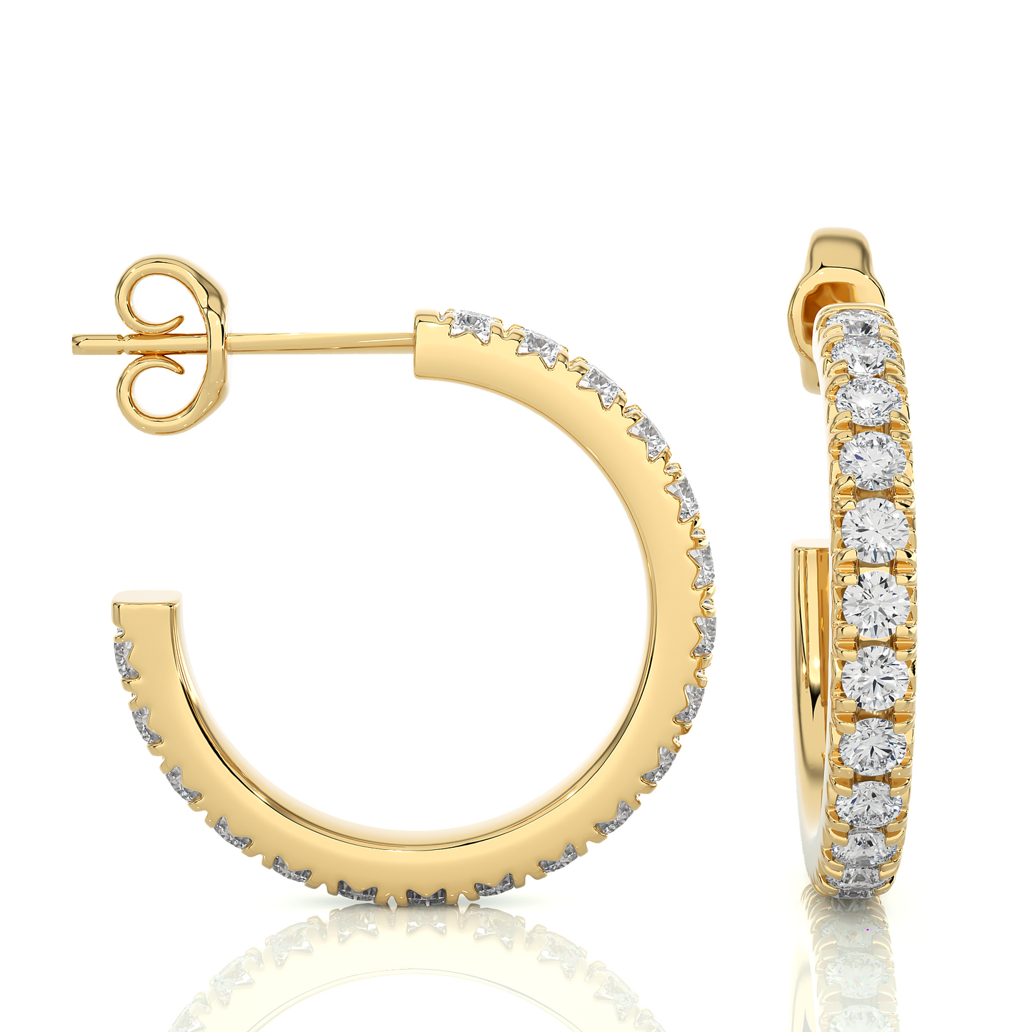 0.70 CT Round Cut Dainty Diamond Huggie Earrings Perfect Gift For Her