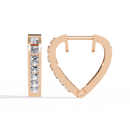 Vintage Princess Cut Top Grade Diamond Elegant Minimalist Stunning Handmade Hoop Party Wear Earring For Her