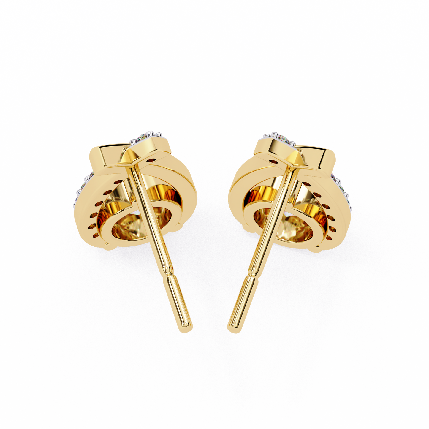 Pear Shape 1.27Ct Round Cut Diamond Delicate Classic Prong Set Dainty Stud Earring Gift for Women's
