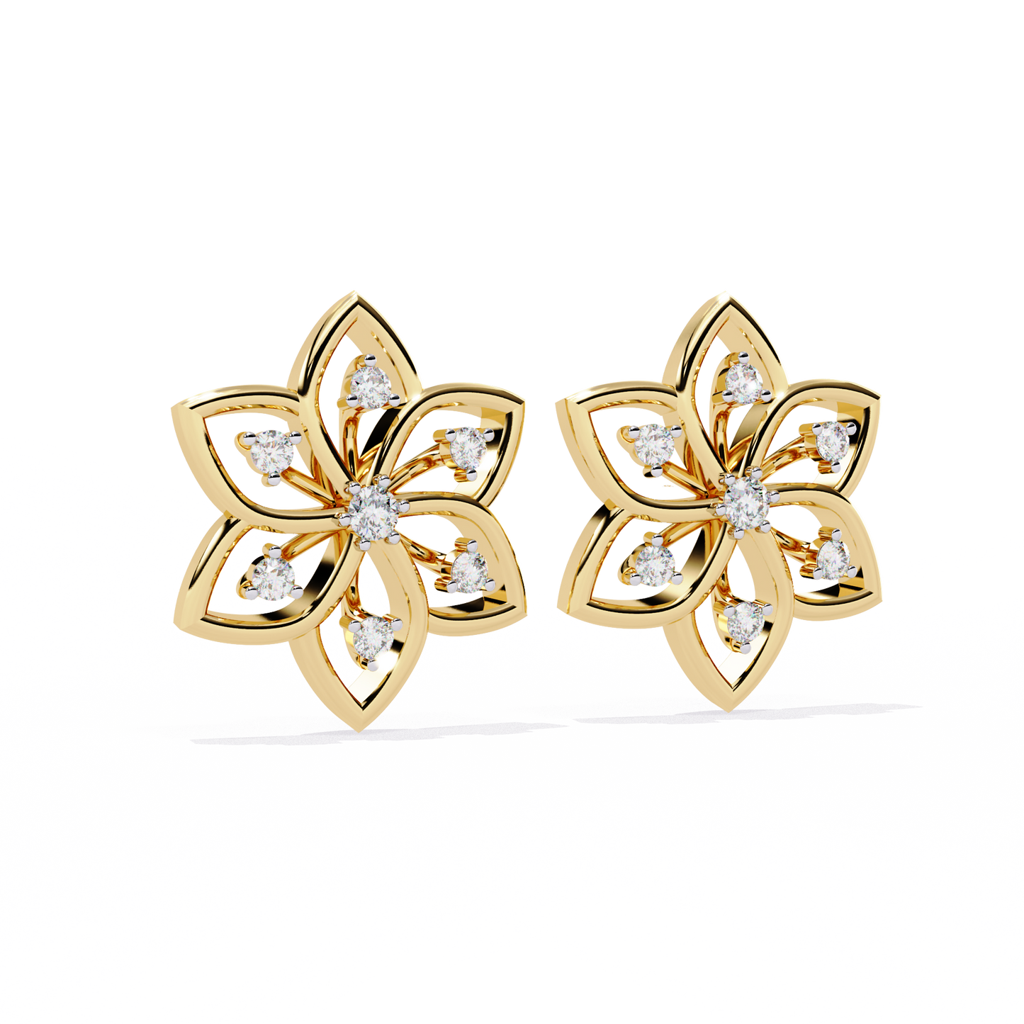 Vintage Round Cut Top Grade Diamond Unique Art Deco Dainty Party Wear Stud Earring For Women