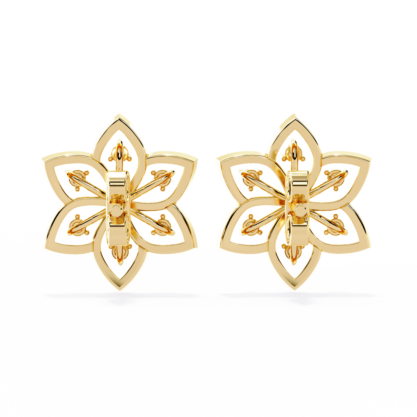 Vintage Round Cut Top Grade Diamond Unique Art Deco Dainty Party Wear Stud Earring For Women