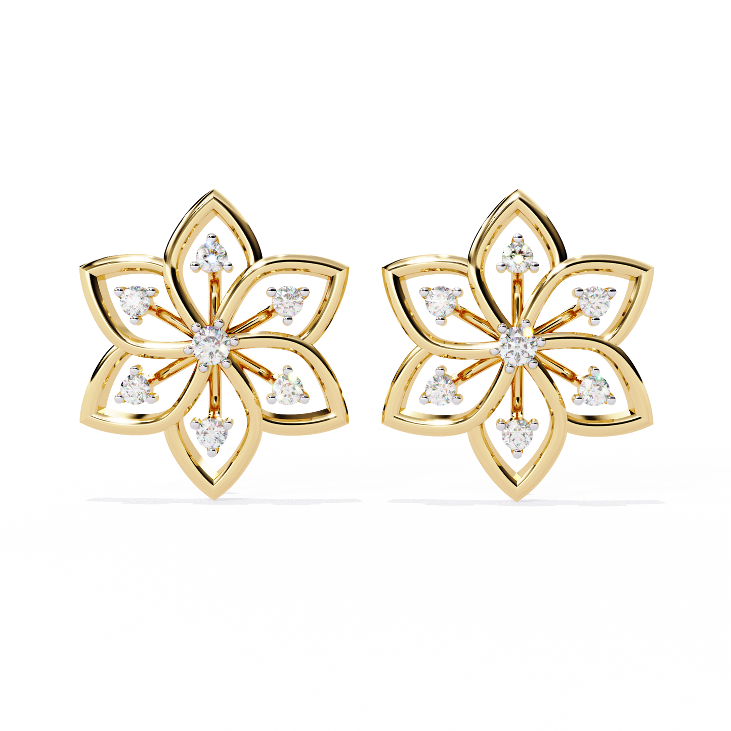 Vintage Round Cut Top Grade Diamond Unique Art Deco Dainty Party Wear Stud Earring For Women
