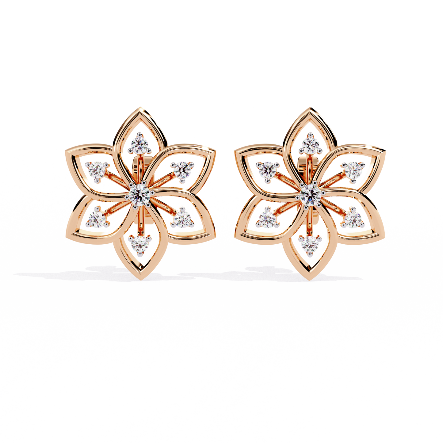 Vintage Round Cut Top Grade Diamond Unique Art Deco Dainty Party Wear Stud Earring For Women