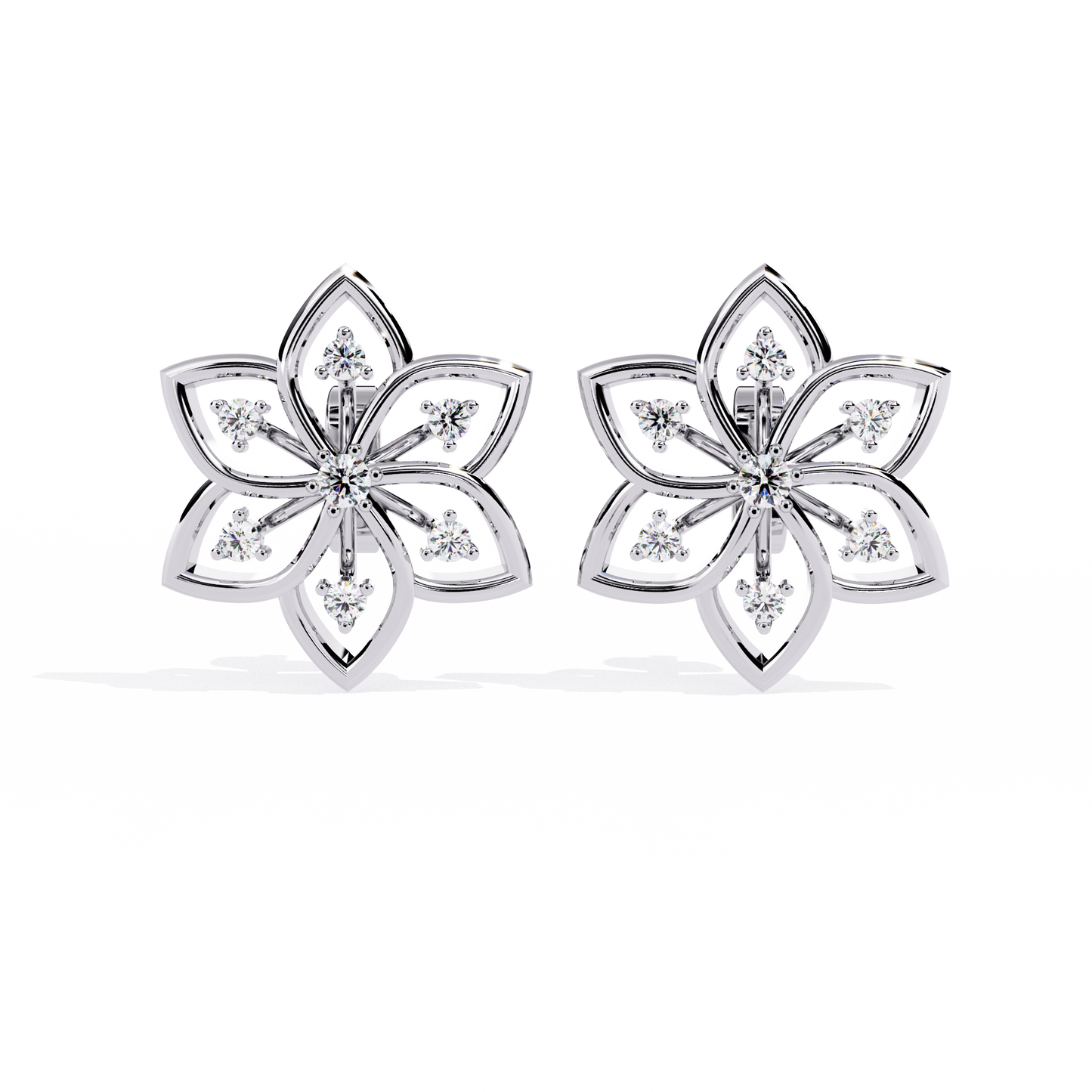 Vintage Round Cut Top Grade Diamond Unique Art Deco Dainty Party Wear Stud Earring For Women