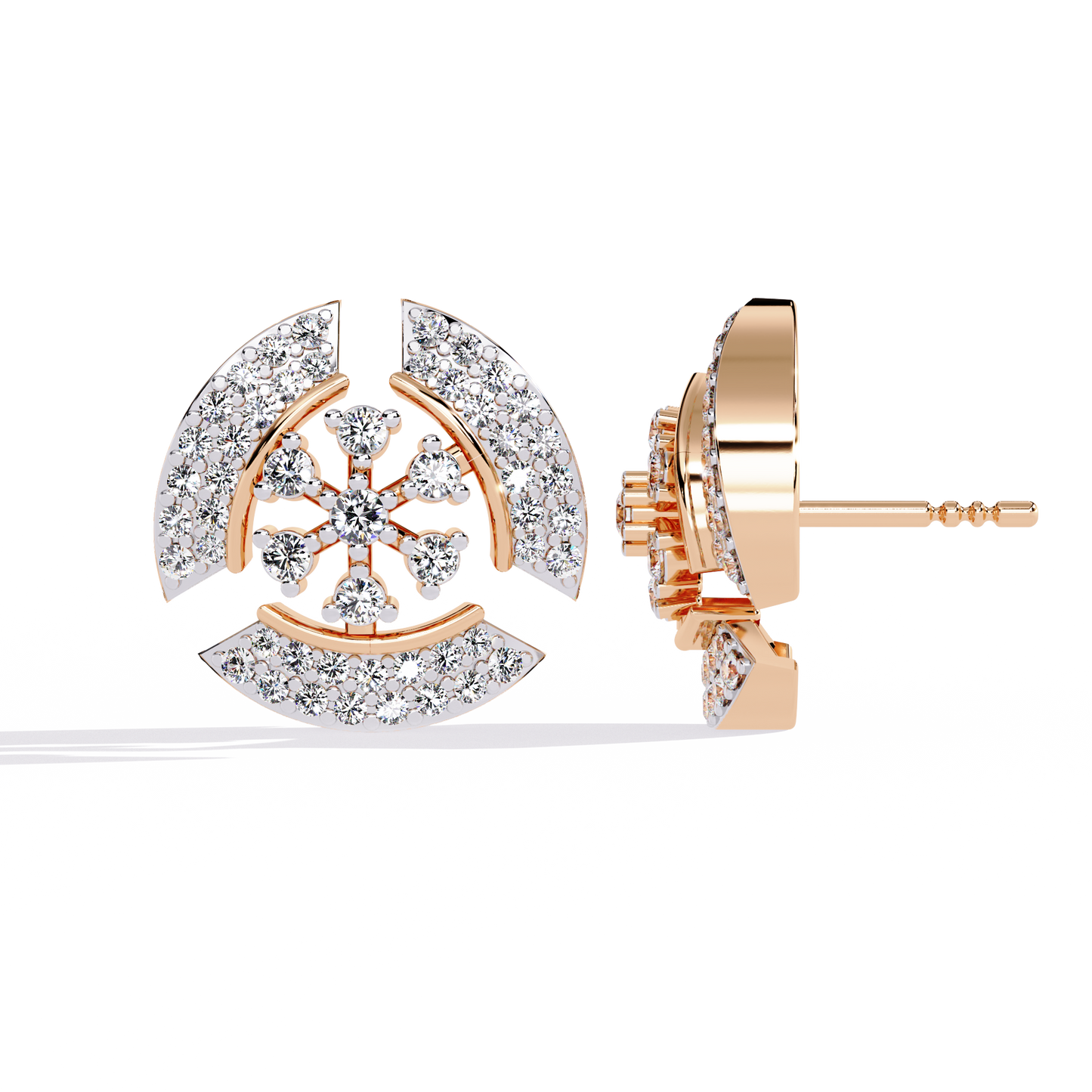 Round Cut Diamond Antique Elegant Stunning Screw Back Vintage Perfect Wedding Wear Stud Earring For Her