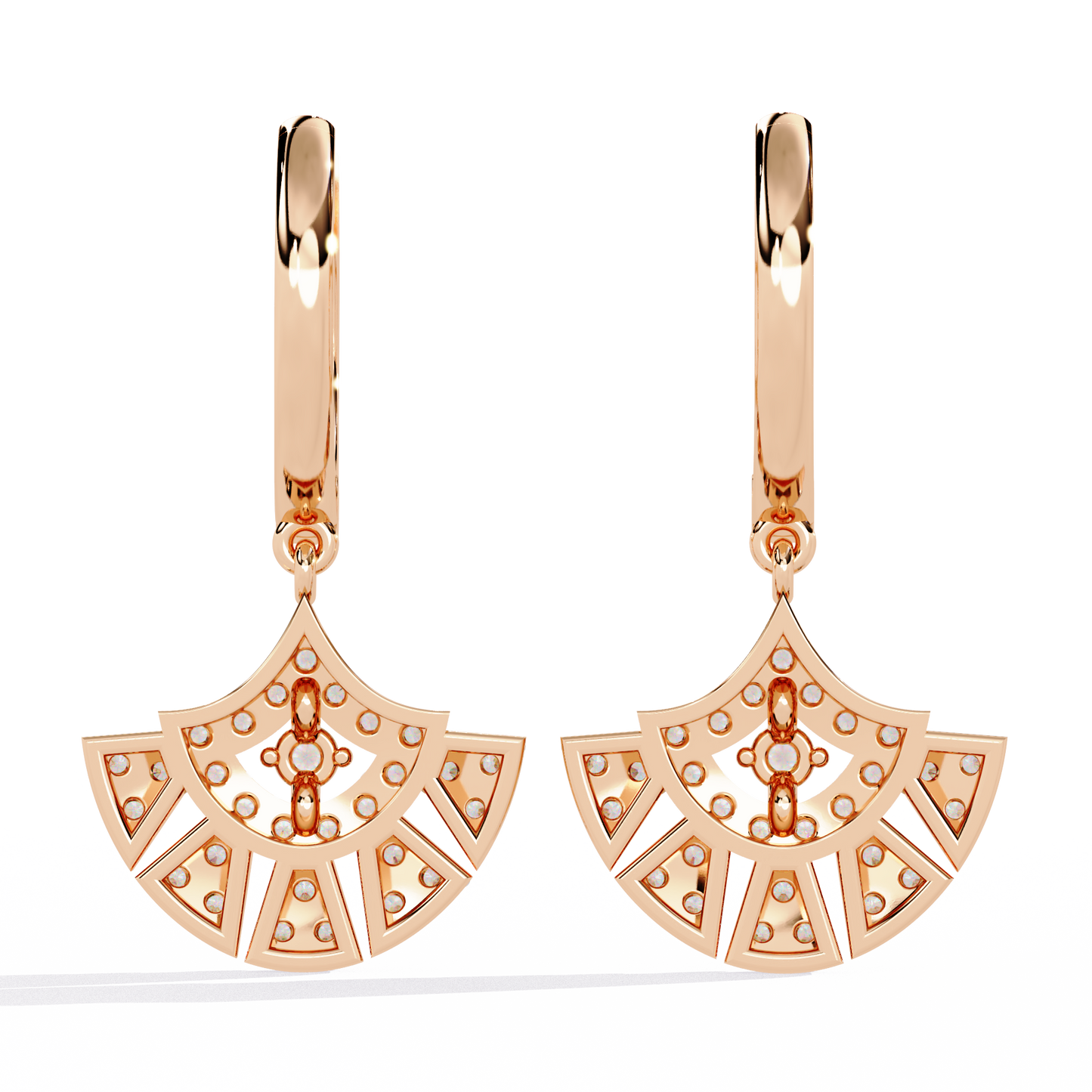 Vintage Round Cut Top Grade Diamond Antique Elegant Classic Handmade Wedding Hoop Earring For Her