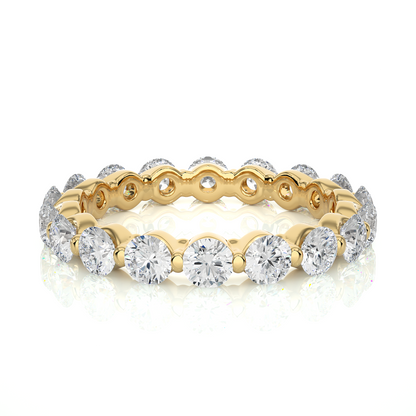 2.01 CT Round Natural & Lab Grown Diamond Very Classic Eternity Band Ring Perfect For Everyday Wear