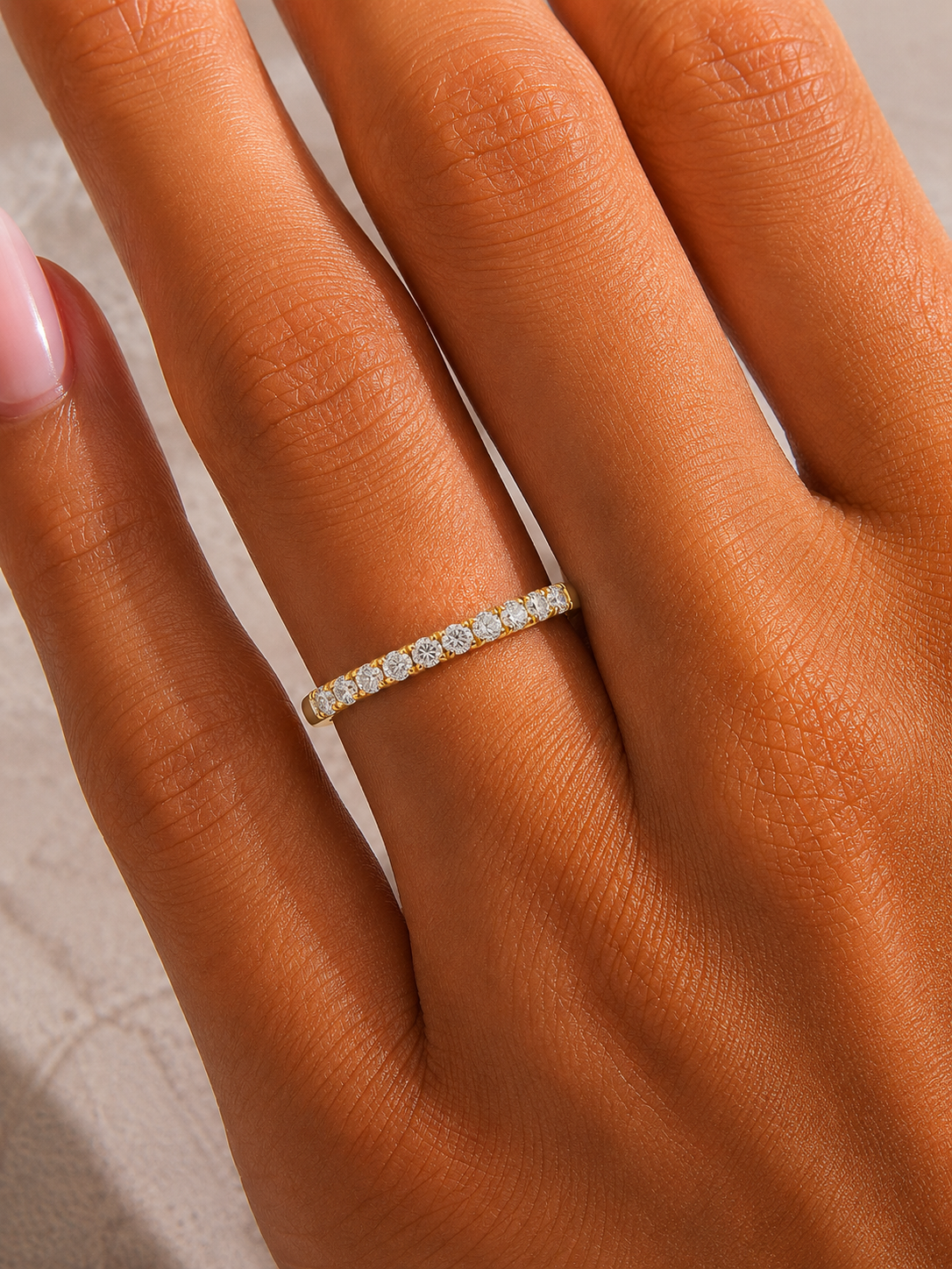 Elegant 0.47 CT Women's Round Diamond Eternity Band Sparkling Circle of Beauty - HIGHCARAT DIAMONDS