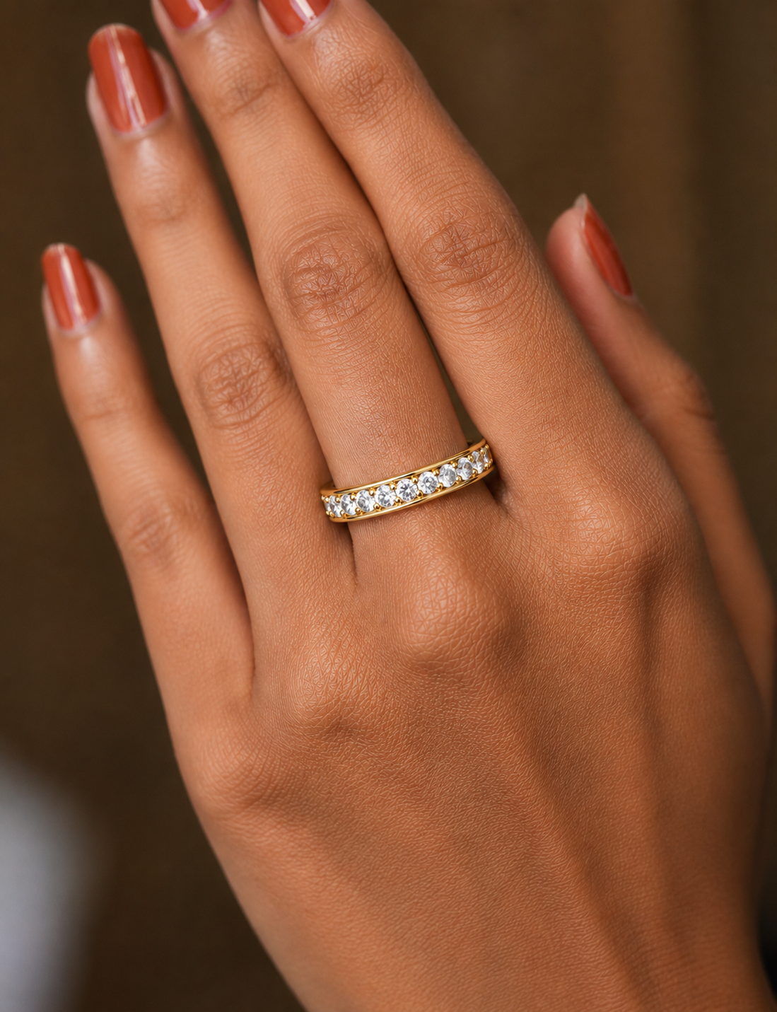 Elegant Round Cut Natural Diamond Art Deco Vintage Channel Set Half Eternity Dainty Engagement Band - HIGHCARAT DIAMONDS