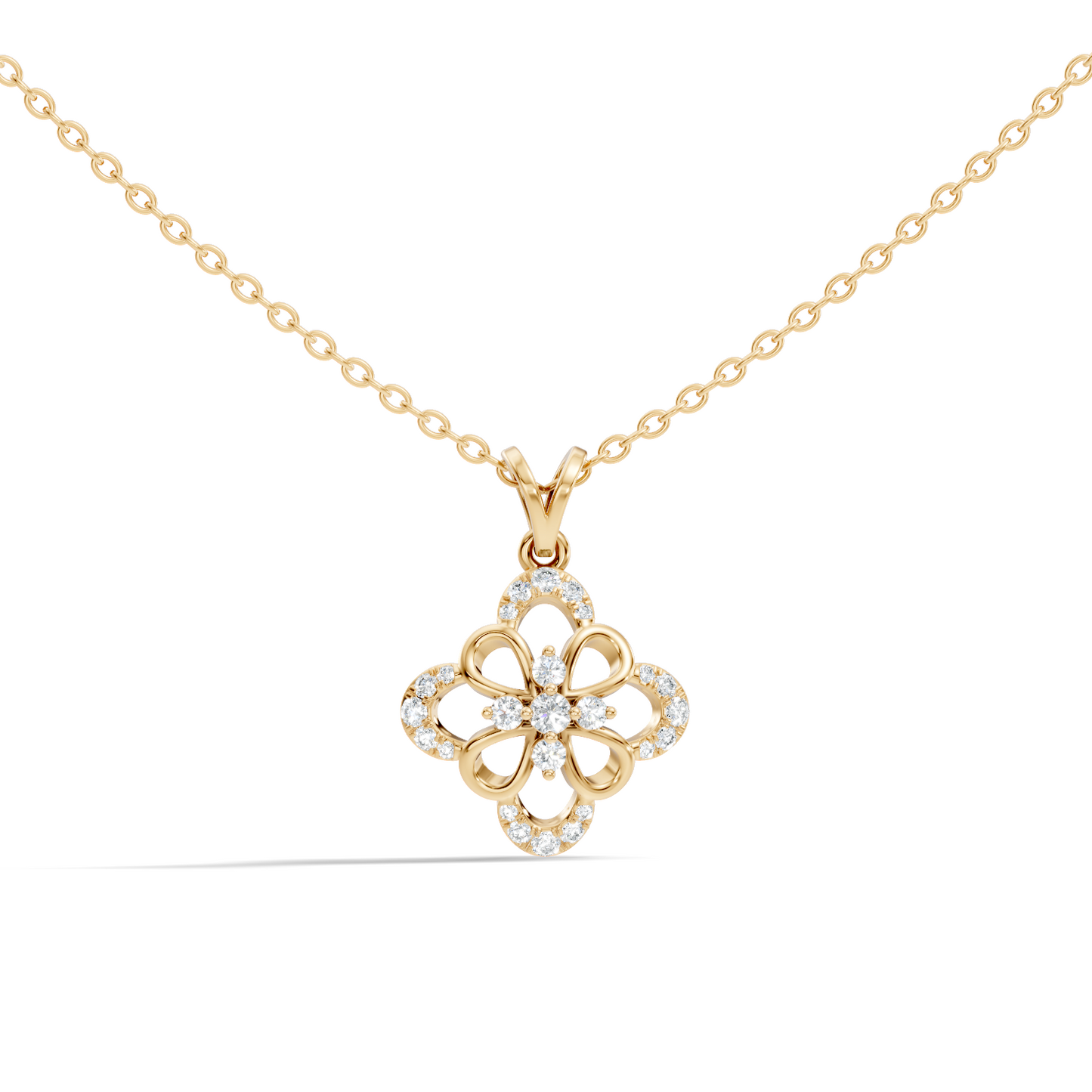 Elegant Round Diamond Pendant 0.25 Carat Minimalist Handmade Necklace Pendant Jewelry